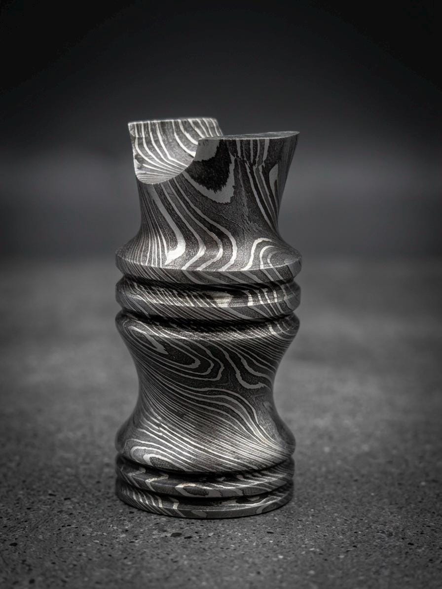 Damascus Steel Cigar Stand — Groomsmen Gift