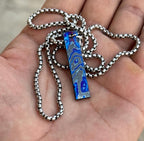 Timascus Titanium Dogtag Pendant, 40 mm — Zirconium