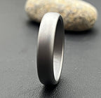 Sand Blasted Titanium Wedding Band — Modern Minimalist Ring