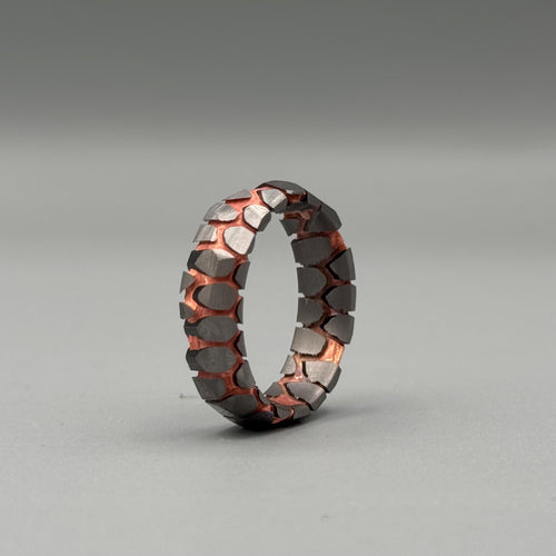 Acid-Etched Niobium Copper Superconductor Wedding Band