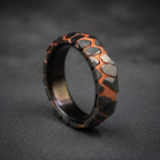 Superconductor Wedding Band — Copper Niobium Deep Etched