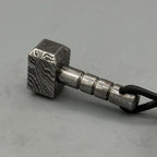 Damascus Steel Thor Hammer Keychain — EDC Collectible
