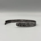Damascus Steel Cuff Bracelet — Simple Minimalist Band