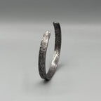 Damascus Steel Cuff Bracelet — Simple Minimalist Band