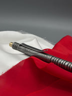 Damascus Steel Bolt Action Pen, Grooved — Viking Style