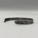 Damascus Steel Cuff Bracelet — Simple Minimalist Band