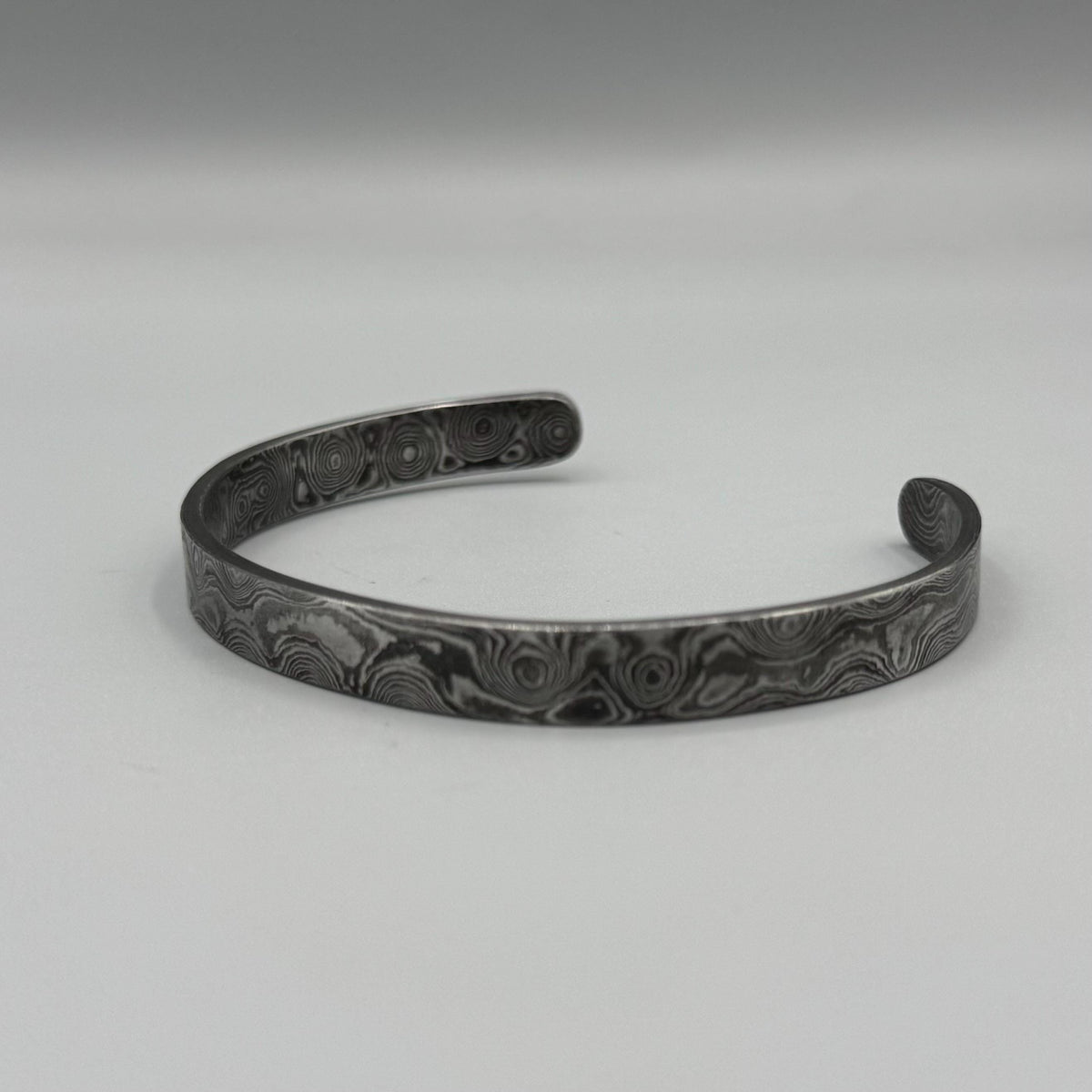 Damascus Steel Cuff Bracelet — Viking Bangle