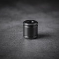 Zirconium Cylinder Lanyard Bead — Black Paracord Knife Bead
