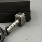 Damascus Steel Thor Hammer Keychain — EDC Collectible