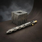 Damascus Steel Hexagonal Ballpoint Pen — Hammered Faces
