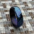 Timascus Wedding Band, Domed — Titanium Damascus Ring