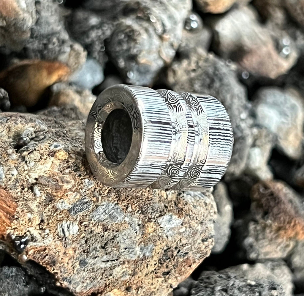 Damasteel Heimskringla Lanyard Bead, 15 mm — EDC Paracord Bead