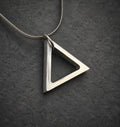 Titanium Triangle Pendant — Boho Minimalist Necklace