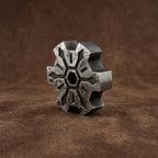 Damascus Steel Time Gear Pendant — Pokémon Charm Necklace