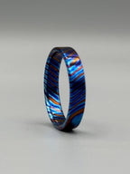 Timascus Wedding Band — Blue Mokuti Engagement Ring
