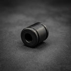 Zirconium Cylinder Lanyard Bead — Black Paracord Knife Bead