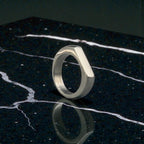 Titanium Signet Ring — Hand Carved Groomsmen Gift
