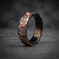 Superconductor Wedding Band — Copper Niobium Deep Etched