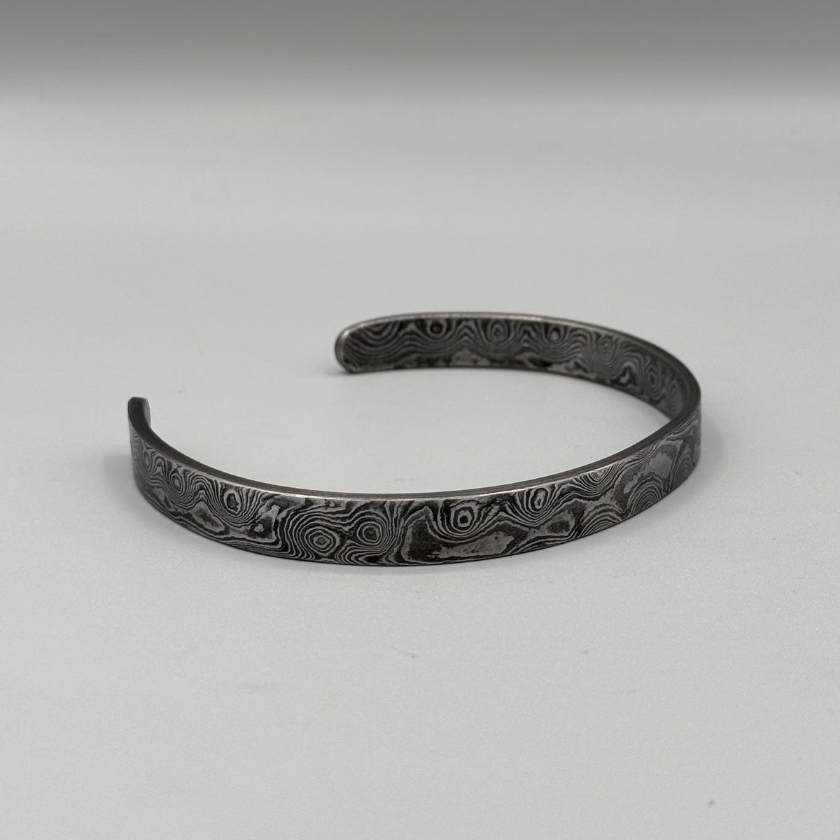 Damascus Steel Cuff Bracelet — Viking Bangle
