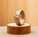Superconductor Wedding Band — Titanium Niobium Deep Etched