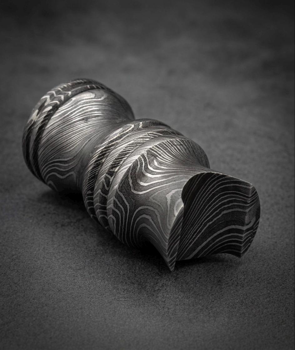 Damascus Steel Cigar Stand — Groomsmen Gift