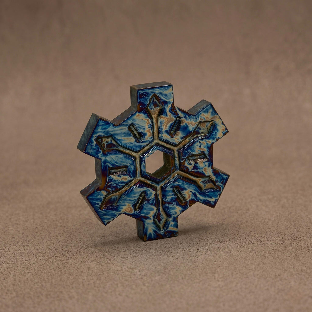 Anodized Titanium Time Gear Pendant — Pokémon Charm Necklace