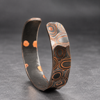 The Anvil Copper Damascus Cuff — Hammered, 15 mm, view 6