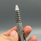 Damascus Steel Hexagonal Bolt Action Pen — Knurled Grip