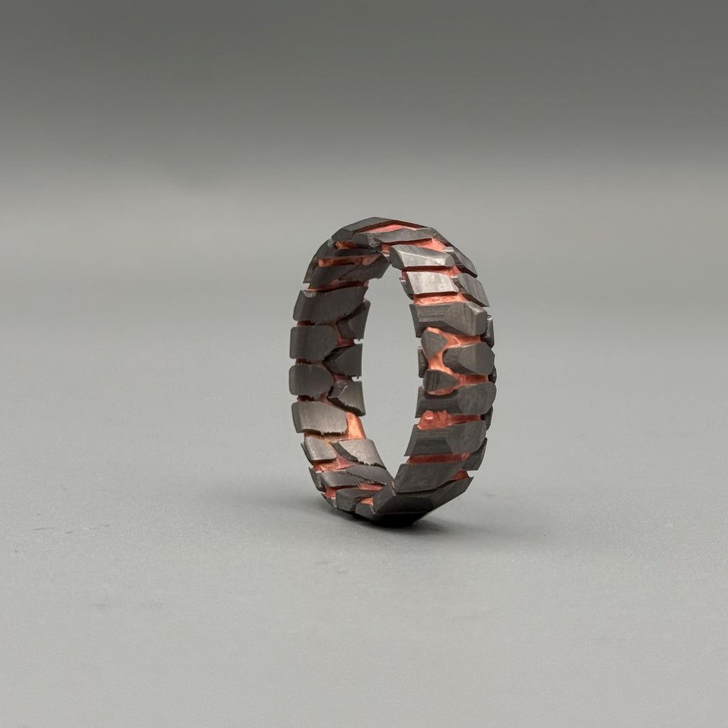 Acid-Etched Niobium Copper Superconductor Wedding Band