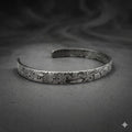 Damascus Steel Cuff Bracelet — Simple Minimalist Band