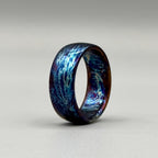 Heat Anodized Titanium Wedding Band — Custom Colorful Ring