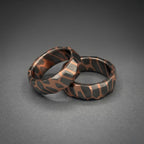 Faceted Superconductor Couple Ring Set — Copper Niobium Honeycomb