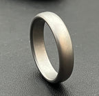 Sand Blasted Titanium Wedding Band — Modern Minimalist Ring