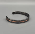 Damascus Steel Cuff Bracelet with Copper Inlay — Viking Bangle