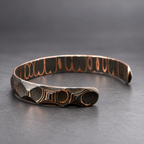 The Architect Copper Damascus Cuff — Diamond Cut, Titanium Twist, view 2