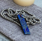 Timascus Titanium Dogtag Pendant, 40 mm — Zirconium
