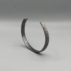 Damascus Steel Cuff Bracelet — Simple Minimalist Band
