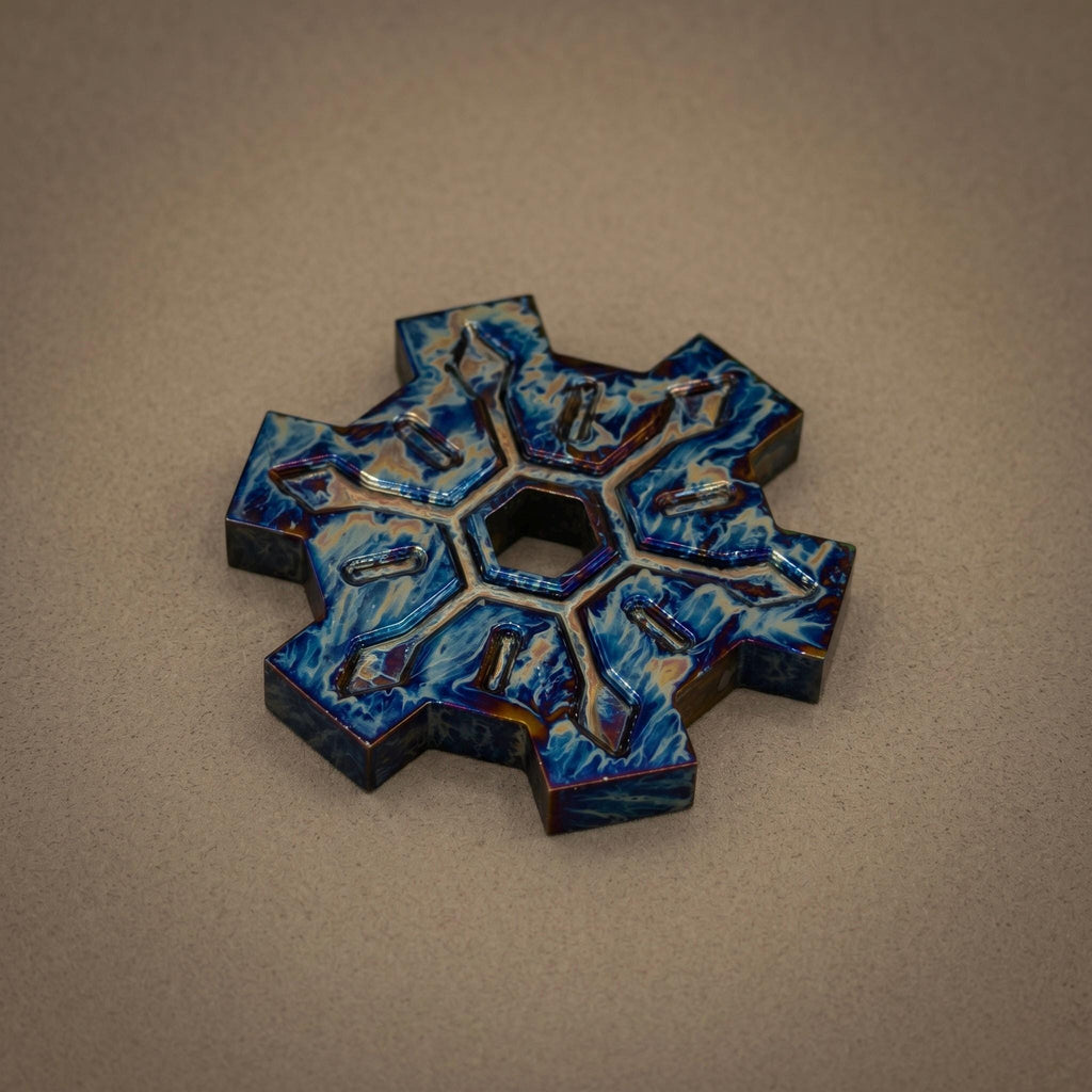 Anodized Titanium Time Gear Pendant — Pokémon Charm Necklace