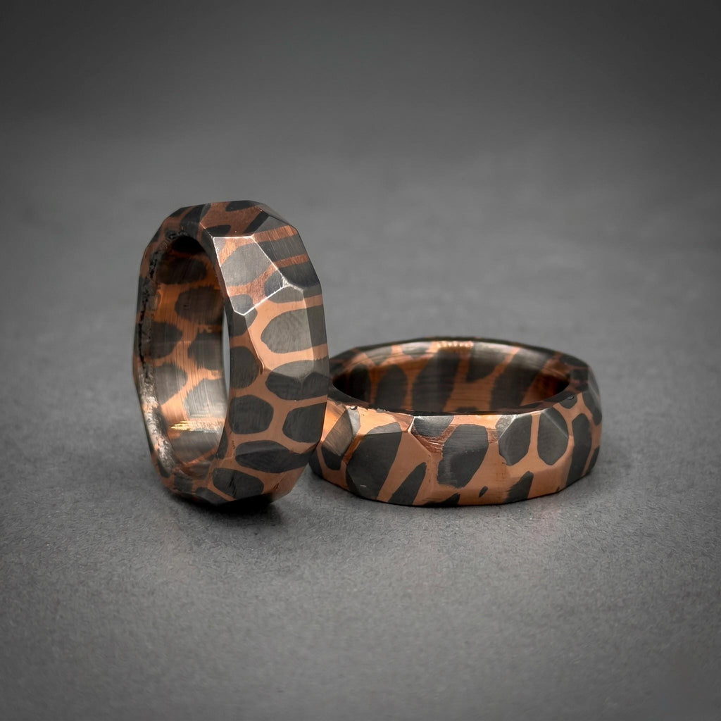 Faceted Superconductor Couple Ring Set — Copper Niobium Honeycomb