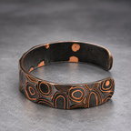 The Anvil Copper Damascus Cuff — Hammered, 15 mm, view 2