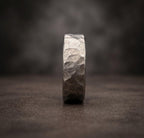 Hammered Titanium Wedding Band — Industrial Minimalist Ring