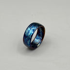 Heat Anodized Titanium Wedding Band — Custom Colorful Ring