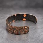 The Anvil Copper Damascus Cuff — Hammered, 15 mm, view 4