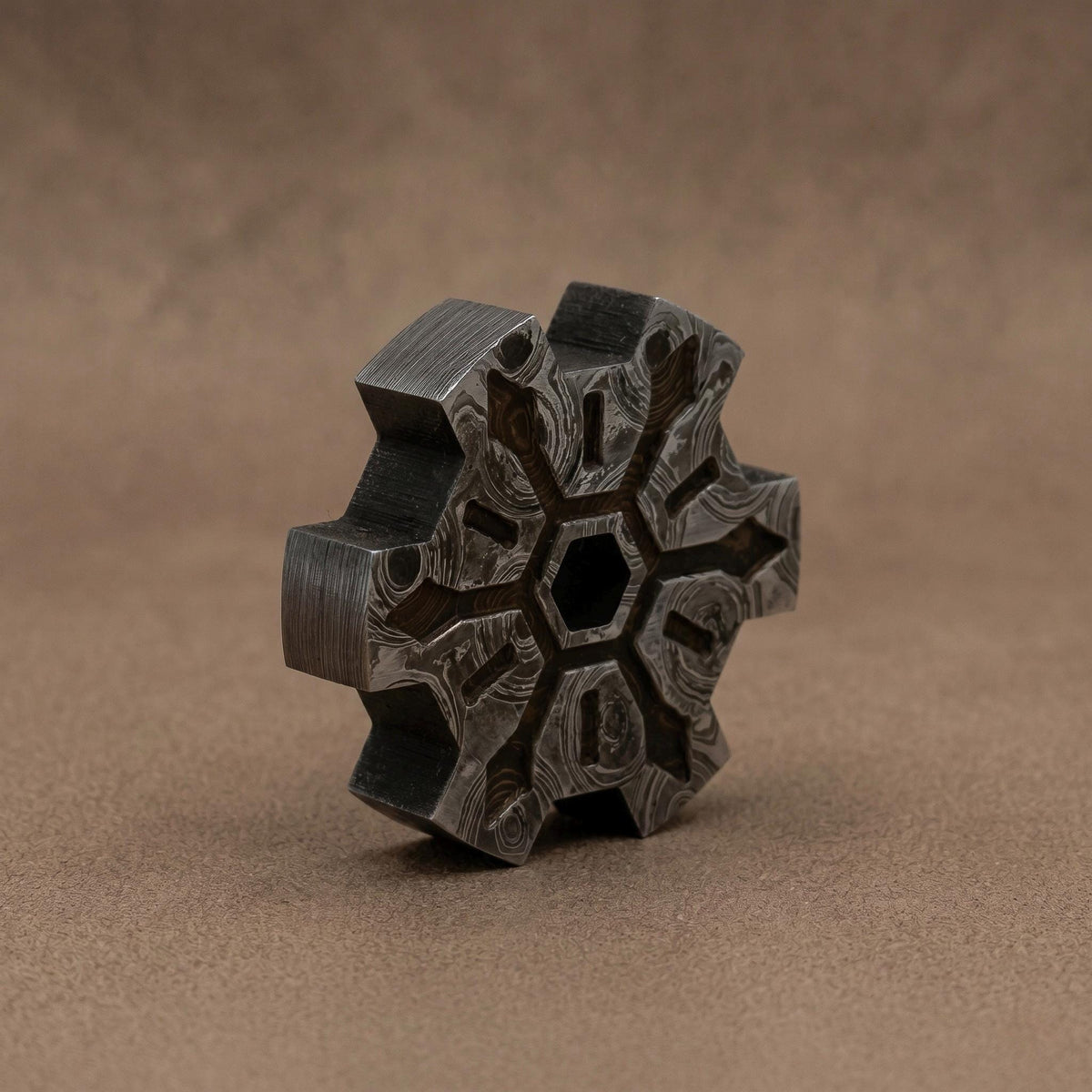 Damascus Steel Time Gear Pendant — Pokémon Charm Necklace