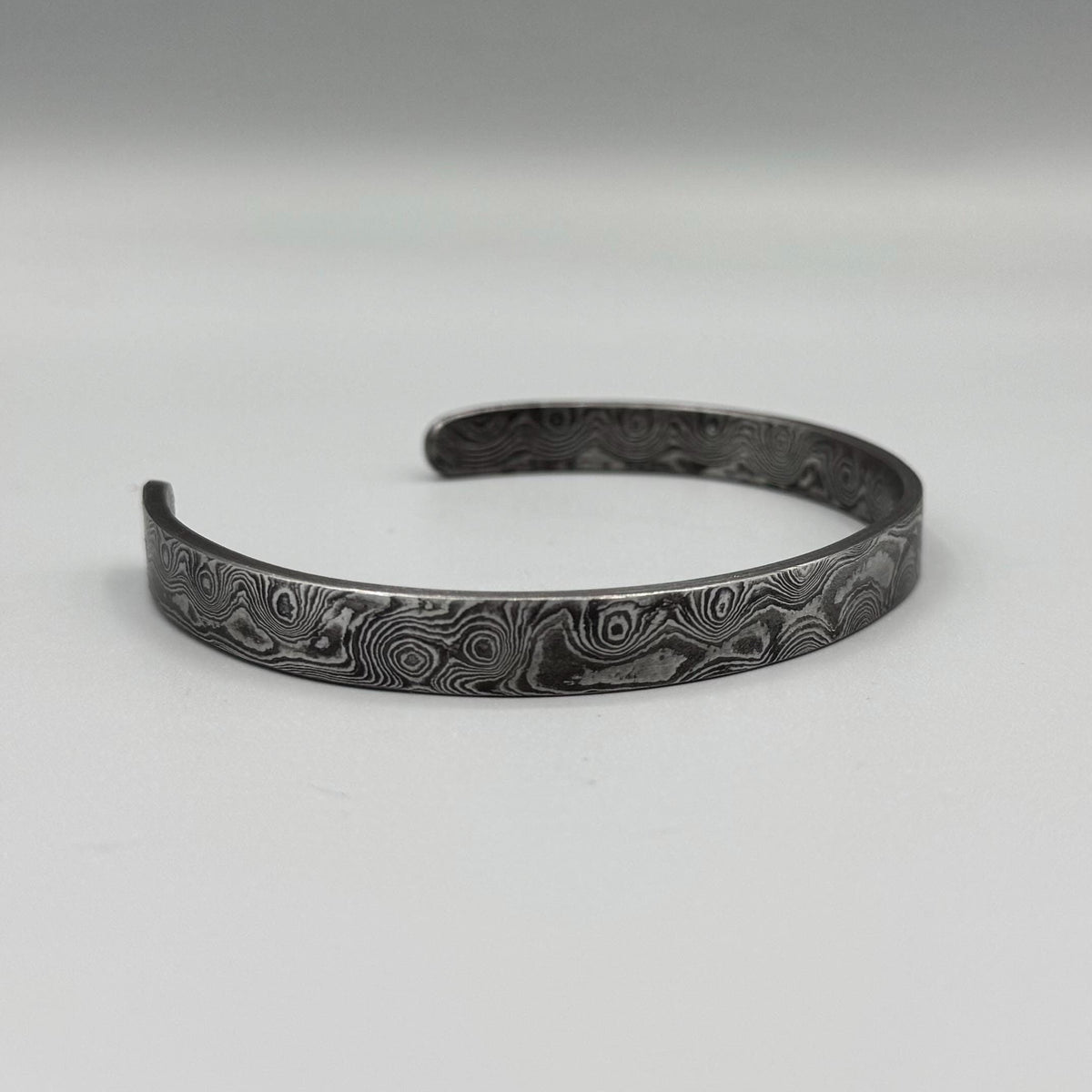 Damascus Steel Cuff Bracelet — Viking Bangle