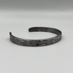 Damascus Steel Cuff Bracelet — Simple Minimalist Band