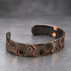 The Anvil Copper Damascus Cuff — Hammered, 15 mm, view 5