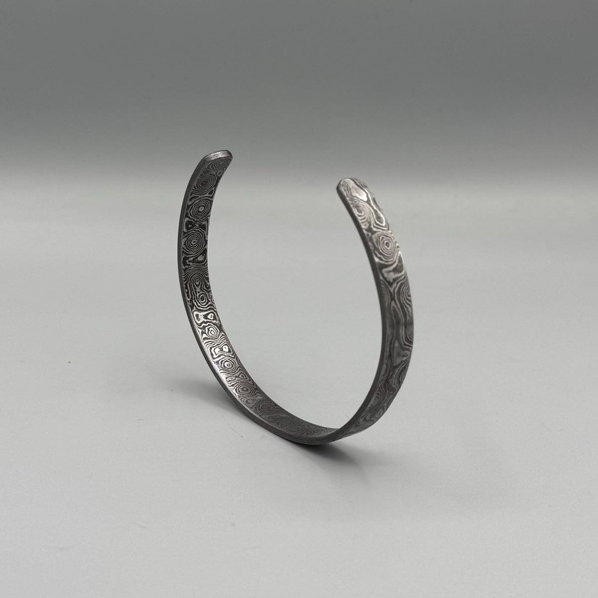 Damascus Steel Cuff Bracelet — Viking Bangle