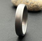 Sand Blasted Titanium Wedding Band — Modern Minimalist Ring