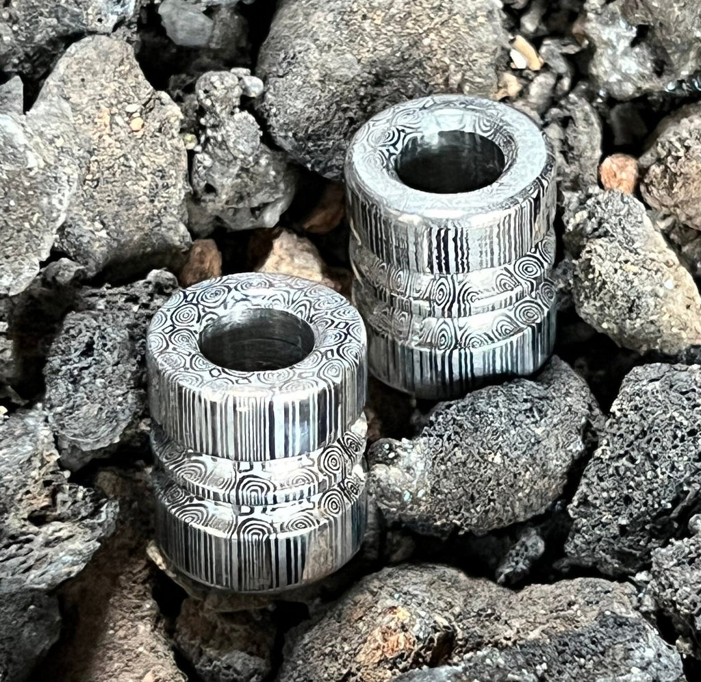 Damasteel Heimskringla Lanyard Bead, 15 mm — EDC Paracord Bead